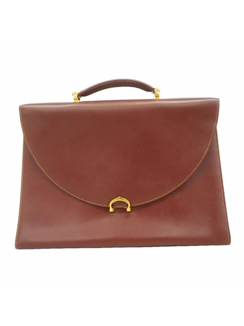 Cartier Business Bag Must Leather Bordeaux Gold